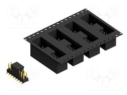 Connector: pin strips; pin header; male; PIN: 16; 2.54mm; SMT; 2x8