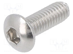 Screw; M3x8; Head: button; imbus; A2 stainless steel; HEX 2mm