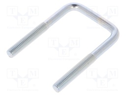 U-bolt; C; steel; zinc; Thread len: 41mm; Int.width: 43mm; H: 81mm
