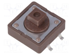 Microswitch TACT; SPST-NO; Pos: 2; 0.05A/12VDC; SMT; none; 1.6N