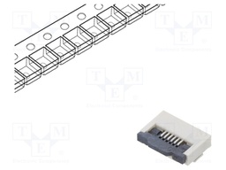 Connector: FFC (FPC); horizontal; PIN: 6; ZIF; SMT; tinned; 30mΩ