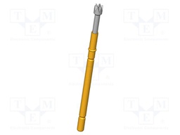 Test needle; Operational spring compression: 4mm; 5A; Ø: 2mm; 0.8N