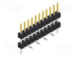 Connector: pin strips; pin header; male; PIN: 11; 2.54mm; SMT; 1x11