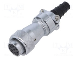 WF20; plug; female; PIN: 7; IP65; 8÷10.5mm; 10A; soldering; for cable