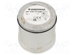 Signaller: lighting; LED; blue; 24VDC; 24VAC; IP65; Ø70x65.5mm