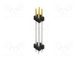 Connector: pin strips; pin header; male; PIN: 4; 2.54mm; THT; 2x2