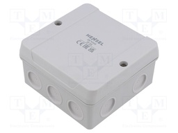 Enclosure: junction box; IP55; with membrane cable glands; grey