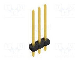 Connector: pin strips; pin header; male; PIN: 3; 2.54mm; THT; 1x3