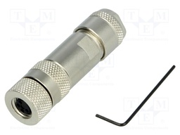 Connector: M8; female; PIN: 4; straight; shielded; for cable; plug