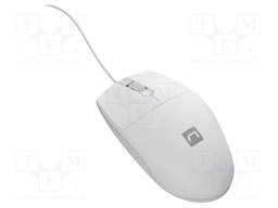 Optical mouse; white; USB A; wired; Features: PnP; 1.5m