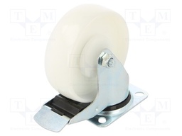 Transport wheel; Ø: 125mm; W: 37mm; H: 156mm; torsional with lock