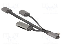 Cable; microSD,SD,USB A socket x2,USB C plug 90° left/right