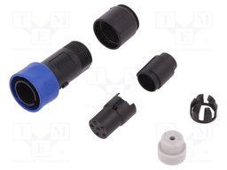 Connector: circular; plug; female; PIN: 6; w/o contacts; for cable