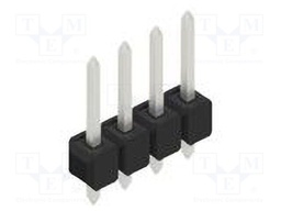 Connector: pin strips; pin header; male; PIN: 4; 2.54mm; THT; 1x4