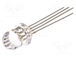 LED; 8mm; tricolour; RGB; 7000÷8500mcd; 10000÷12000mcd; 30°; PIN: 4