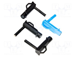 Voltage adapter; Colour: black,blue; banana socket; 4pcs.