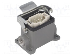 Connector: HDC; male + female; S-E; PIN: 6; 6+PE; size 6B; straight