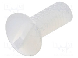 Screw; M3x8; 0.5; Head: countersunk; slotted; 1mm; polyamide