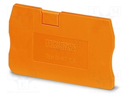 End piece; L: 29.1mm; W: 2.2mm; H: 48.5mm; Body: orange