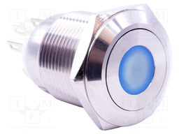 Switch: vandal resistant; SPST-NO + SPST-NC; 2A/24VDC; IP67; blue