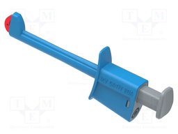 Clip-on probe; hook type; 20A; blue; Contacts: brass; 4mm; L: 138mm