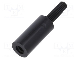 Screwed spacer sleeve; cylindrical; polyamide; M2,5; M2,5; 11mm