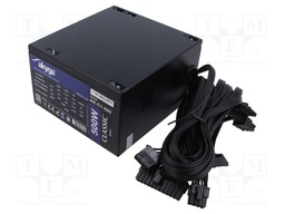 Power supply: computer; ATX; 500W; 3.3/5/12V; Features: fan 12cm