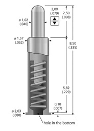 Test needle; Operational spring compression: 1.33mm; 1A; L: 8.5mm