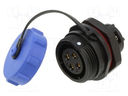 Connector: circular; socket; female; PIN: 4; IP68; SP17; 15A; 500V