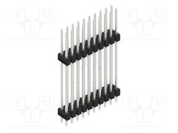Connector: pin strips; pin header; male; PIN: 20; 2.54mm; THT; 2x10