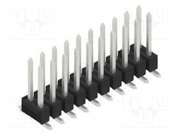 Connector: pin strips; pin header; male; PIN: 20; 2.54mm; SMT; 2x10
