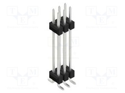 Connector: pin strips; pin header; male; PIN: 6; 2.54mm; SMT; 2x3