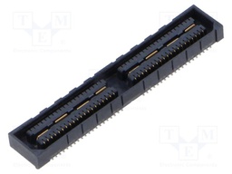 Mezzanine Connector, High-Speed Ground Plane, Receptacle, 0.8 mm, 2 Rows, 80 Contacts