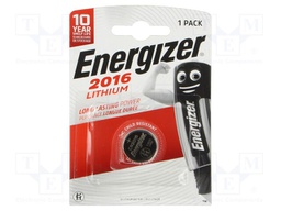 Battery: lithium; 3V; CR2016,coin; Batt.no: 1; Ø20x1.6mm; 90mAh