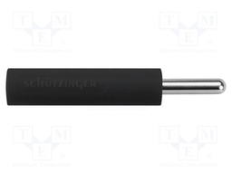 Socket; 4mm banana; 20A; 34.8mm; black; nickel plated; -25÷80°C