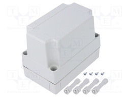 Enclosure: multipurpose; X: 80mm; Y: 130mm; Z: 100mm; MNX; grey; IK08