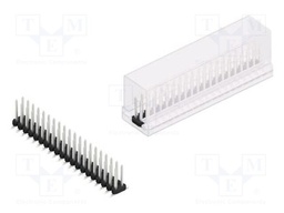 Connector: pin strips; pin header; male; PIN: 40; 2mm; SMT; 2x20
