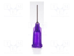 Dispensing Tip, Needle, Stainless Steel, TE Series, Purple, 1.5 ", 50 Pack