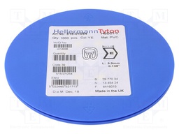 Markers for cables and wires; Label symbol: E; 1÷3mm; PVC; yellow