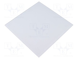 Accessories: decorative panel; white matt; glass; 170x170x10mm