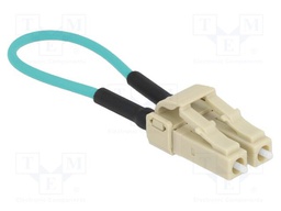 Adapter; OM3; LC/PC; 50/125um; beige; turquoise; Øcable: 2mm