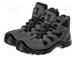 Boots; Size: 44; grey; leather; slip,perforation,impact