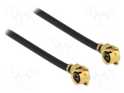 Cable; 300mm; IPEX MHF 1,both sides; black; Øcable: 1.13mm; 50Ω