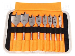 Tool accessories: drill set; Application: wood; Pcs: 8; Mat: steel