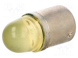 LED lamp; yellow; BA15S; 230VAC