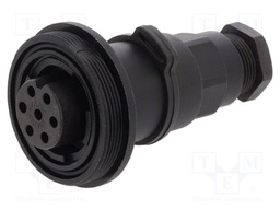 Connector: circular; plug; female; PIN: 7; 5A; 277V; IP68,IP69K