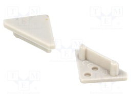 Cap for LED profiles; grey; ABS; Application: CABI12