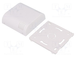 Enclosure: wall mounting; X: 80mm; Y: 80mm; Z: 25mm; ABS; white