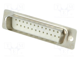 D-Sub; PIN: 25; plug; male; w/o contacts; for cable; 250V; white