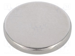 Magnet: permanent; neodymium; H: 3mm; 55N; Ø: 24mm